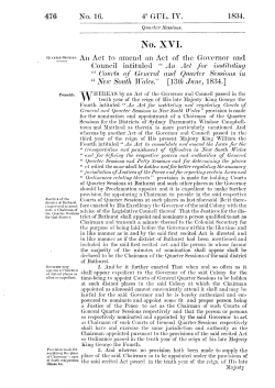 Quarter Sessions Act 1834 No 4a