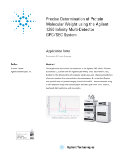 Precise Determination of Protein Molecular Weight using the Agilent
