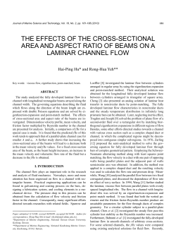 the effects of the cross-sectional area and aspect ratio of beams on a