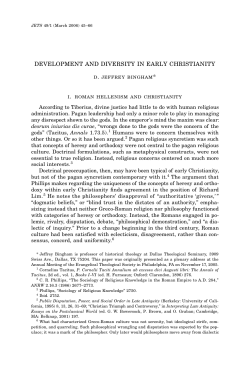 development and diversity in early christianity