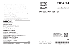 insulation tester ir4051-10,ir4051-11,ir4052-10,ir4052-11