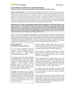 Europe failing to use legal armoury against illegal logging