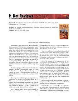 Ancient Mali Goes to School in Virginia - H-Net