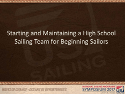 Starting and Maintaining a High School Sailing Team for Beginning