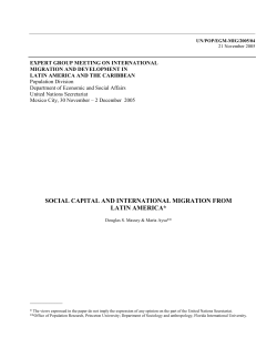 Social capital and international migration from Latin America