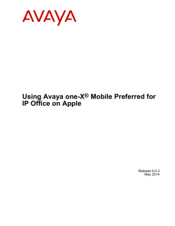 Using Avaya one-X&reg; Mobile Preferred