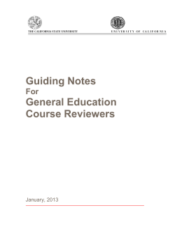 Guiding Notes General Education Course Reviewers
