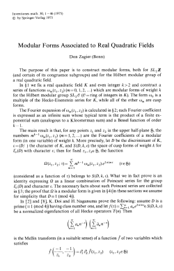 Modular forms associated to real quadratic fields