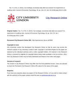 - City Research Online