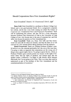 Should Corporations Have First Amendment Rights?