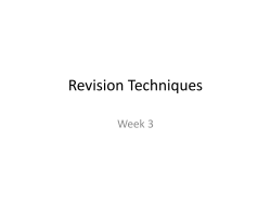 Revision Techniques