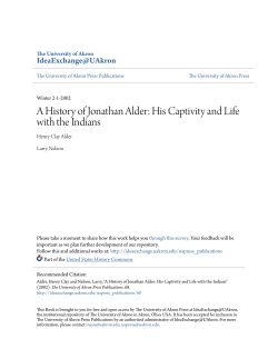 A History of Jonathan Alder: His Captivity and Life with the Indians