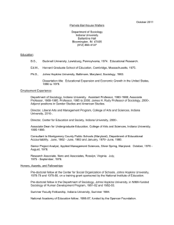 Curriculum Vitae - Indiana University Bloomington