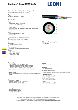 GigaLine ® KL-A-DF(ZN)(L)2Y - LEONI Kerpen GmbH – Stolberg