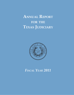 annual report for the texas judiciary