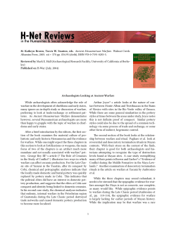 Archaeologists Looking at Ancient Warfare - H-Net