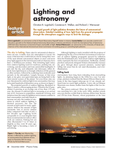 Lighting and astronomy