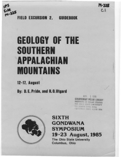 geology of the southern appalachian mountains
