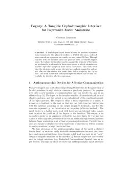 Pogany: A Tangible Cephalomorphic Interface