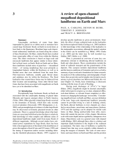 3 A review of open-channel megaflood depositional landforms on