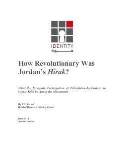 How Revolutionary Was Jordan`s Hirak?