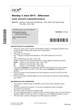Unit A971/13 - Aspects of international relations 1919-2005