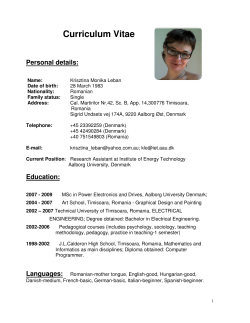 Curriculum Vitae - Login using AAU Access Control