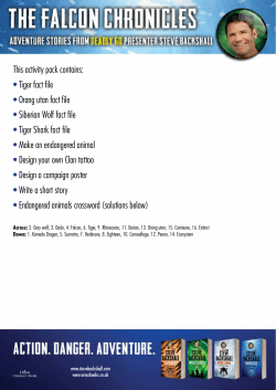 2. Gray wolf, 3. Dodo, 4. Falcon, 6. Tiger, 9