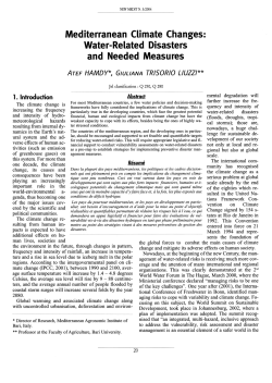 Mediterranean Climate Changes: Water-Related