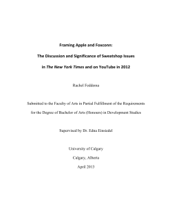 Framing Apple and Foxconn: The Discussion and Significance of