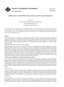 Exploitation of Renewable Energy Sources and Its