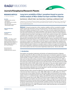 Long-term variability of Mars`s exosphere based on precise orbital