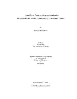 Local Food, Scale and Conventionalization - The Atrium