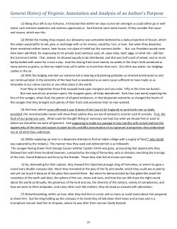 General History of Virginia: Annotation and Analysis of an Author`s