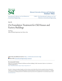 On Foundation Treatment for Old Houses and Factory Buildings