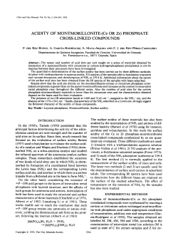 ACIDITY OF MONTMORILLONITE-(Ce OR Zr) PHOSPHATE CROSS