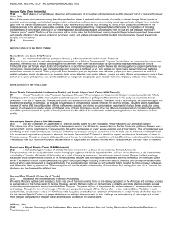 INDIVIDUAL ABSTRACTS OF THE SAA 82ND ANNUAL MEETING