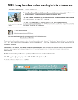 FDR Library launches online learning hub for classrooms