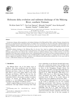 Holocene delta evolution and sediment discharge of the Mekong