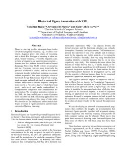 Rhetorical Figure Annotation with XML
