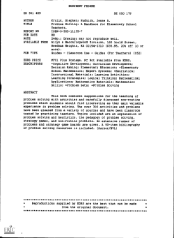 ed 301 459 author title report no pub date note