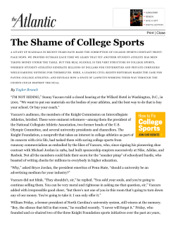 Taylor Branch - The Shame of College Sports - The