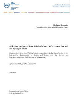 ICC - Africa Legal Aid (AFLA)