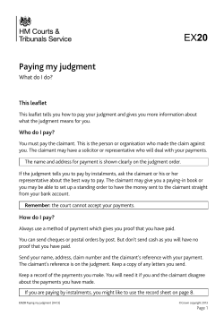 EX20 - Paying my judgment