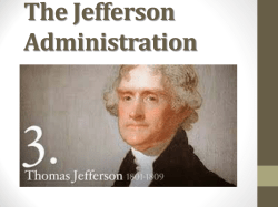The Jefferson Administration