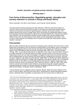 Four forms of disconnection: Negotiating gender