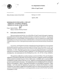 Memorandum from Patrick F. Philbin to Daniel J. Bryant