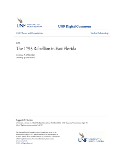 The 1795 Rebellion in East Florida