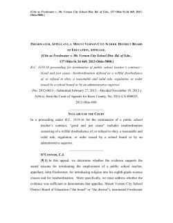 Freshwater v. Mt. Vernon City School Dist. Bd. of Edn., 137 Ohio St