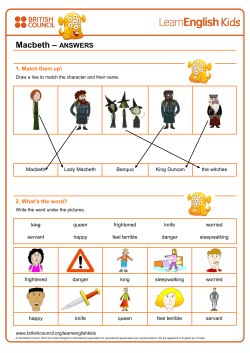 Macbeth &ndash; ANSWERS - LearnEnglish Kids